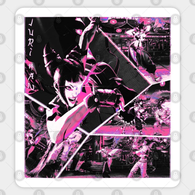 Street Fighter 6 : Juri Han Sticker by Allissweell